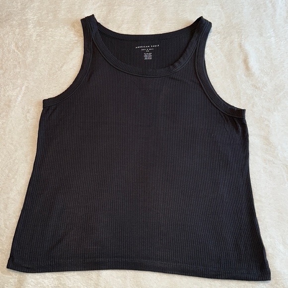 American Eagle Outfitters Tops - American Eagle dark grey soft & sexy rib tank top size XL